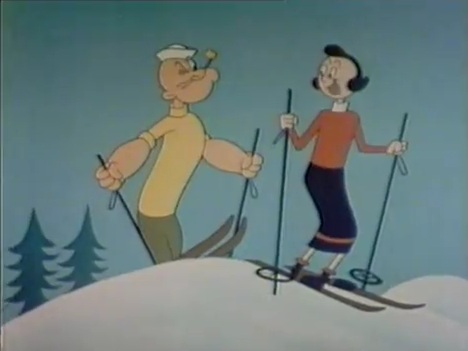 Skijanje na crtanom filmu