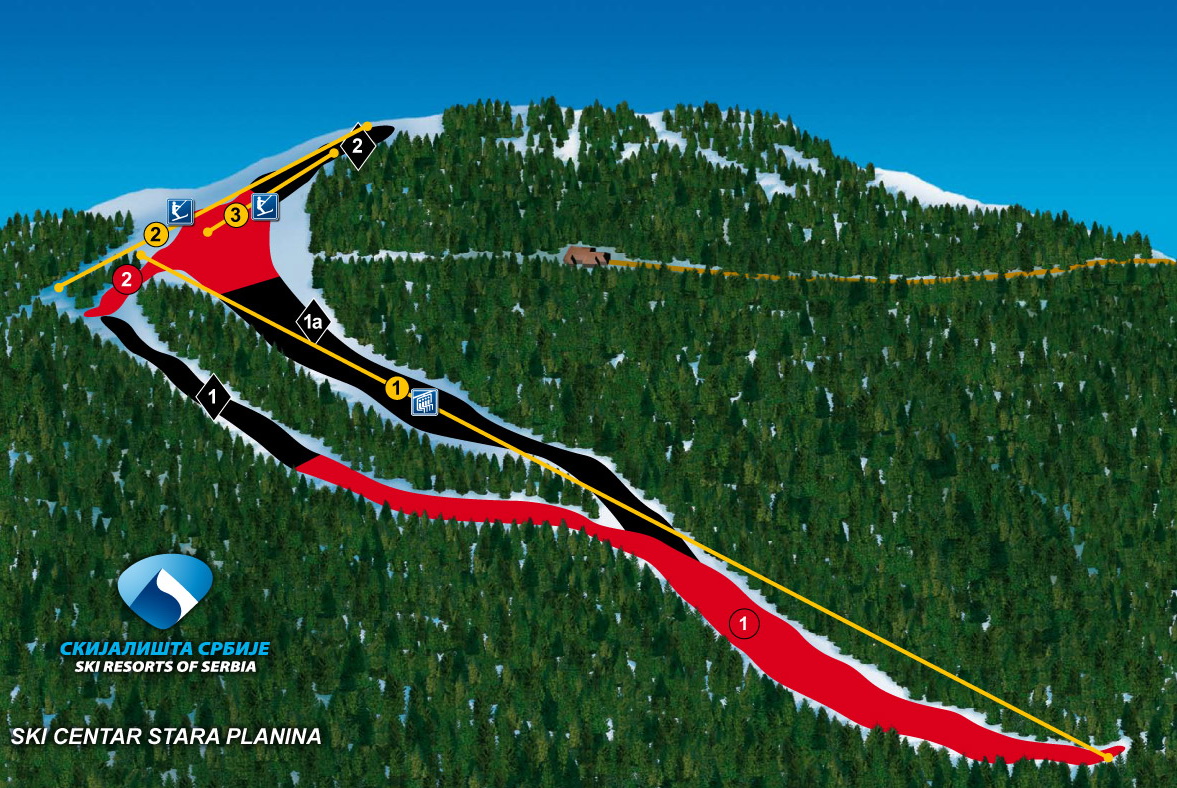 Stara Plamina - Ski mapa iz 2009