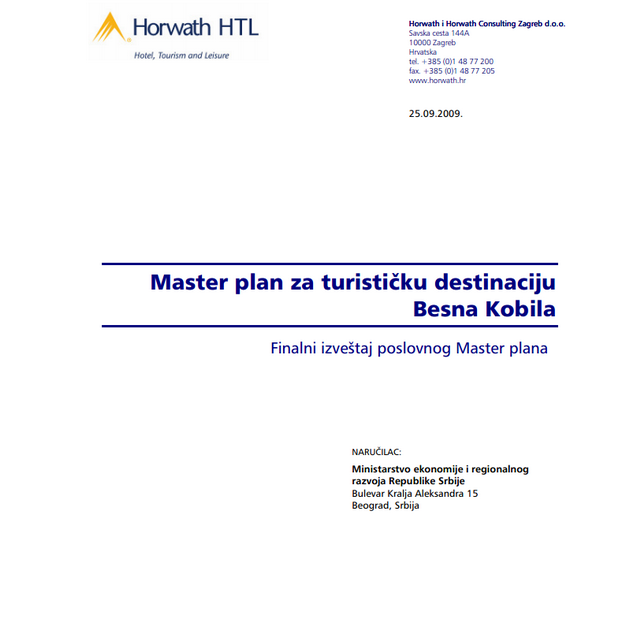 Master plan za turističku destinaciju Besna Kobila 