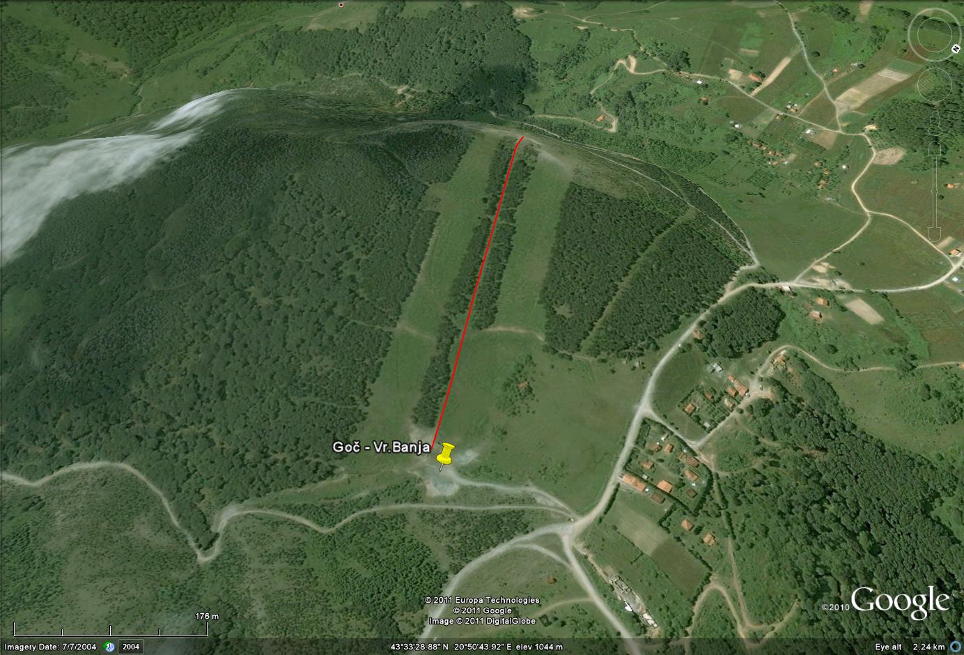 Goc - Vrnjacka banja, polozaj na terenu