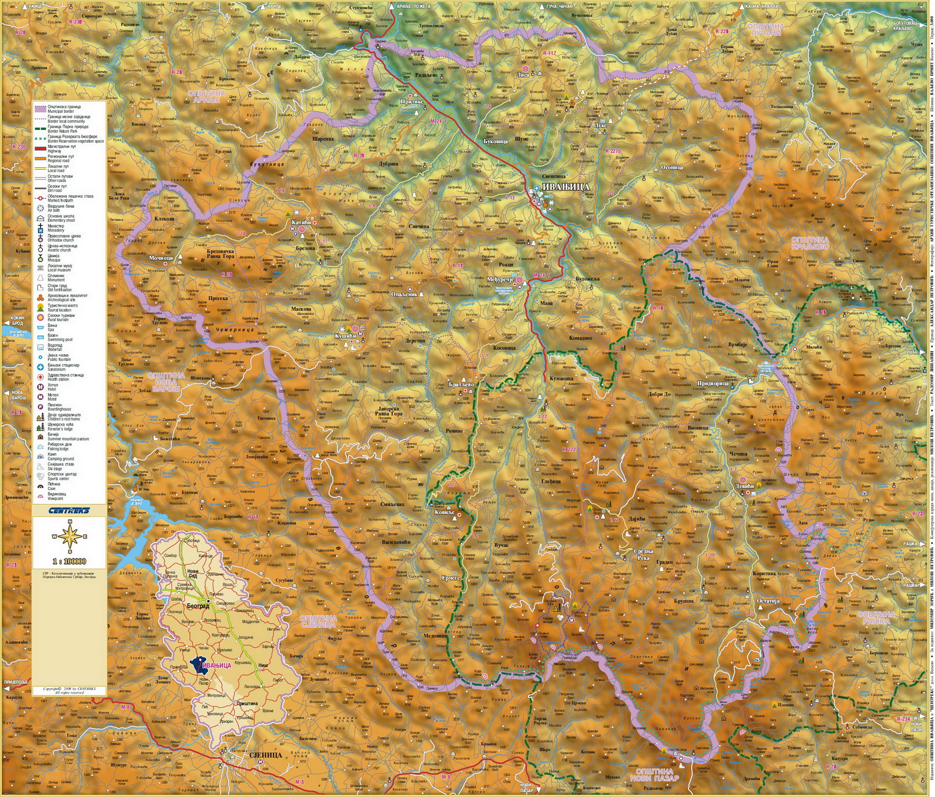 Ivanjica- mapa opstine