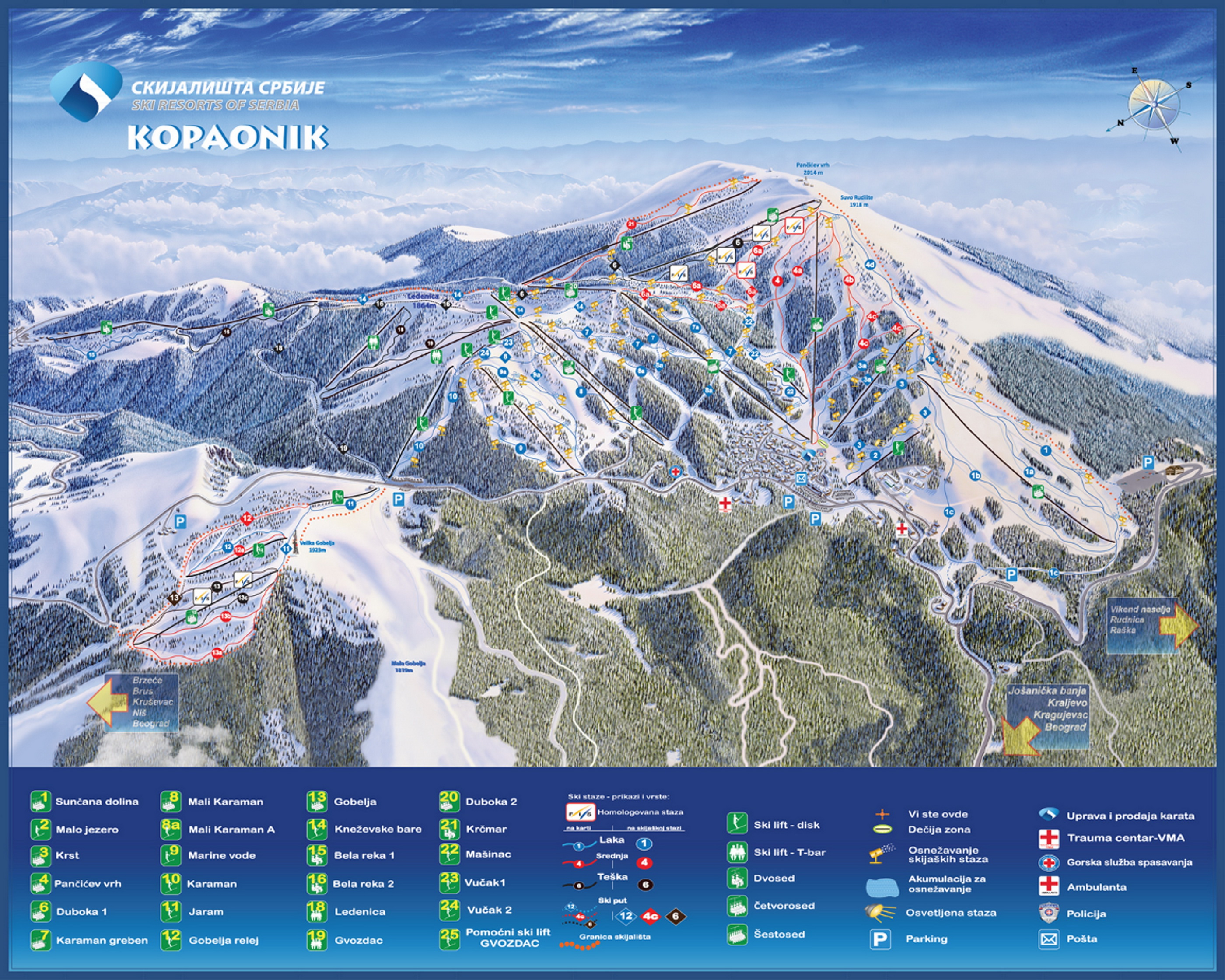 Kopaonika Ski mapa 2011