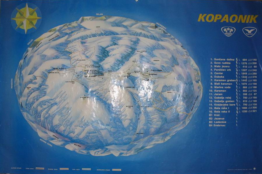 Kopaonika Ski mapa starija
