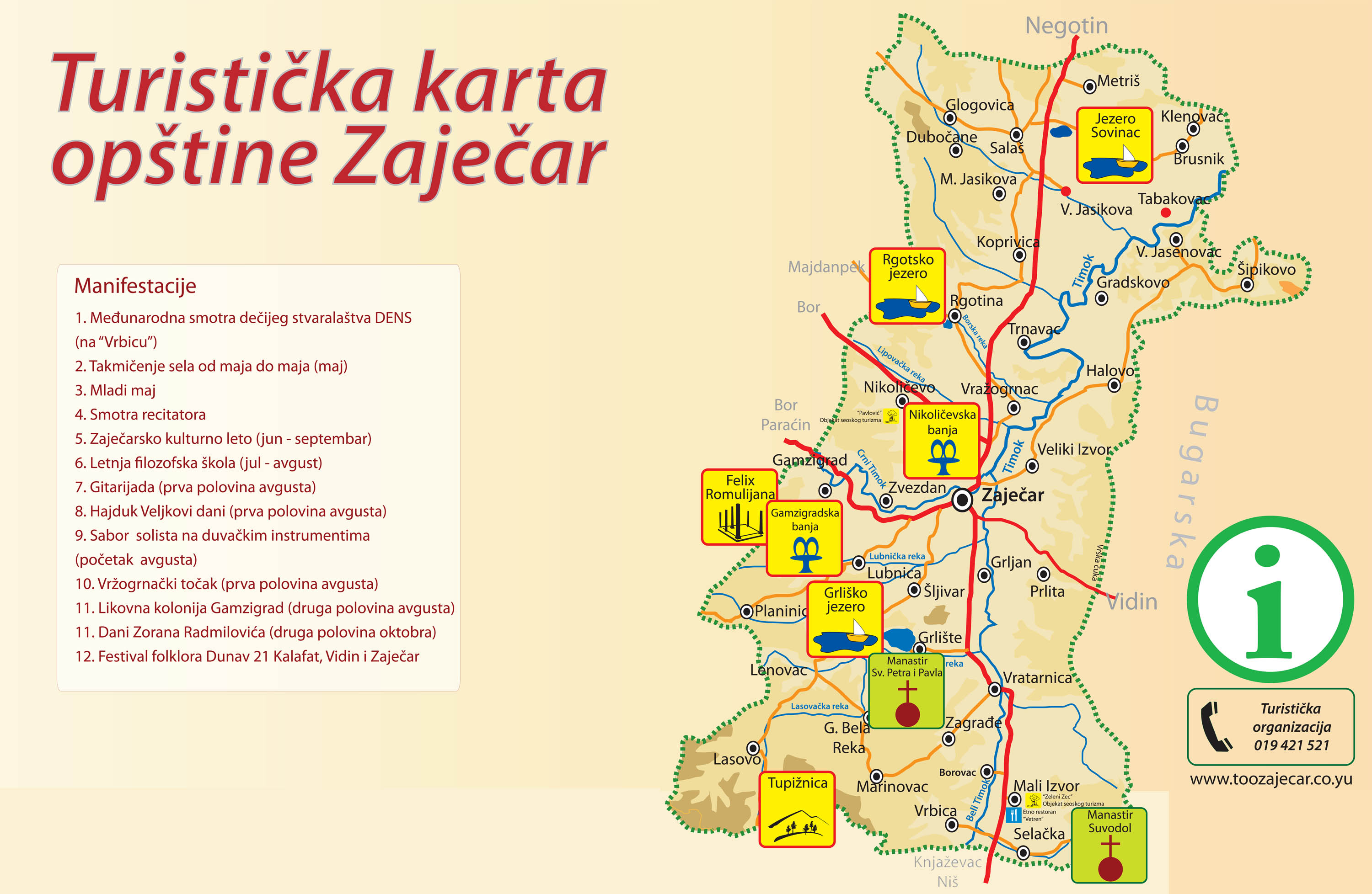 Zaječar - mapa opstine