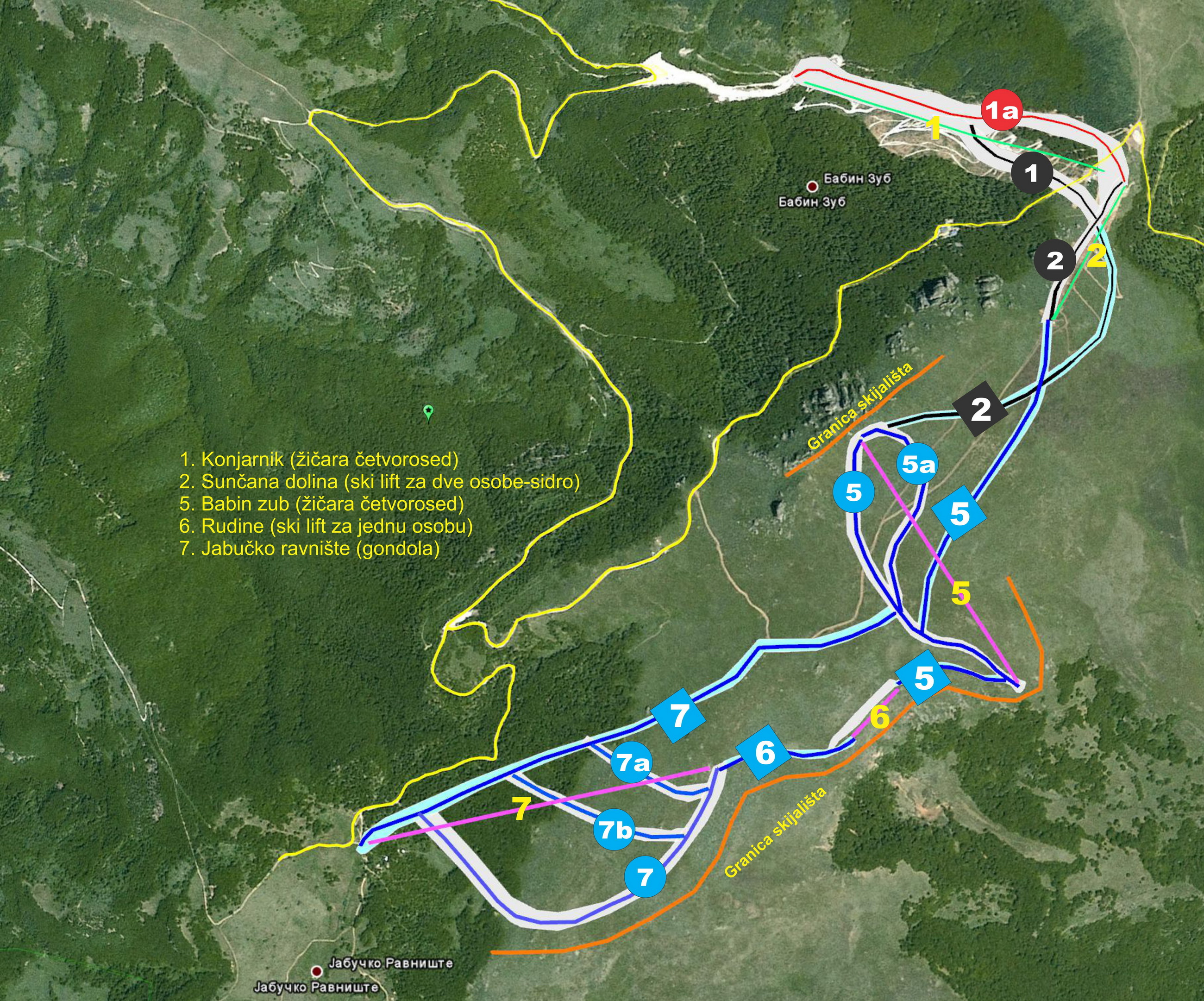 Stara Plamina - Ski mapa iz 2011